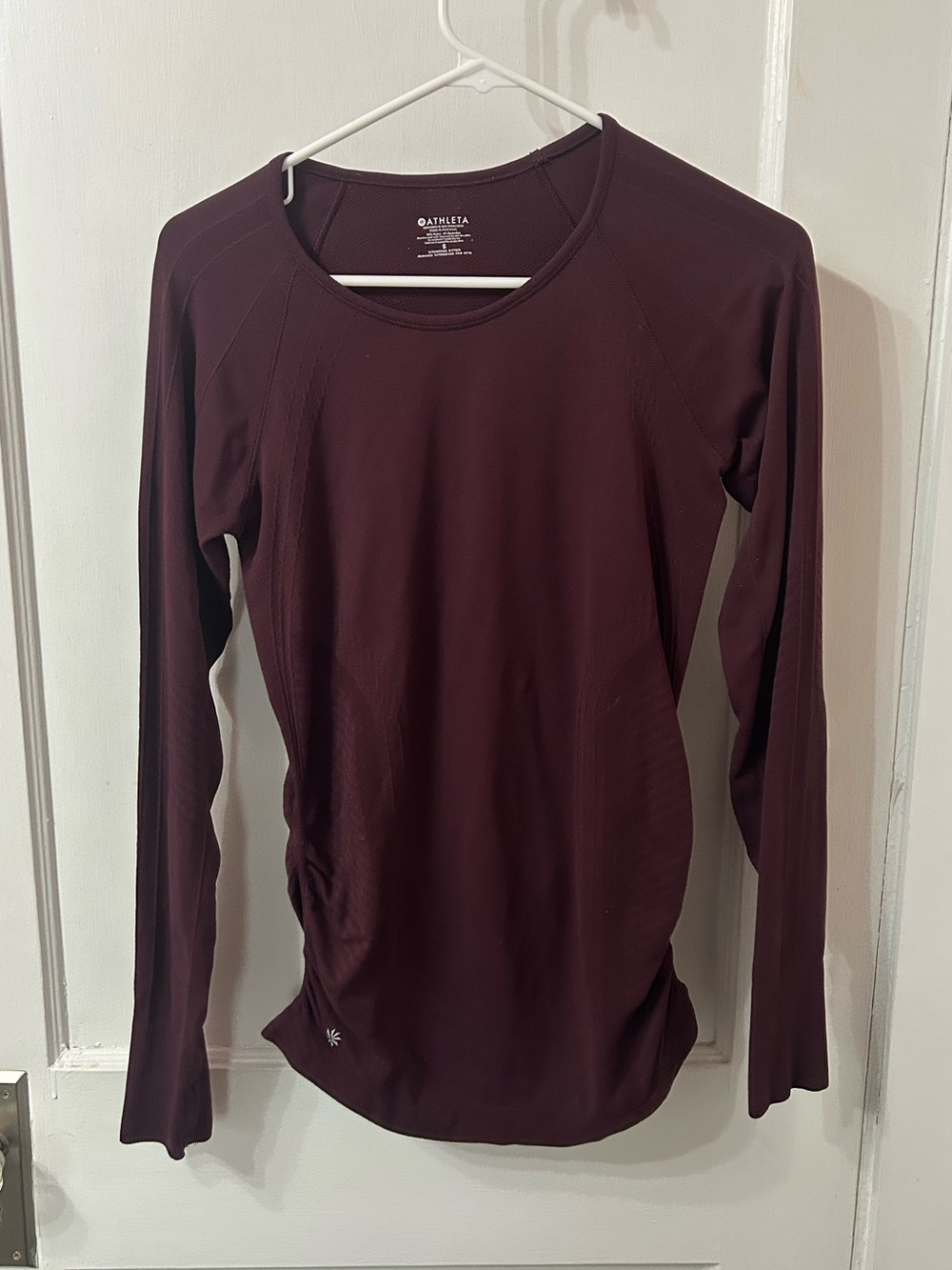 Athleta Long-Sleeve Crew Top - Plum/Burgundy